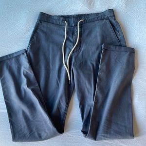 PAIGE Fraser Jogger type drawstring khaki pant blue